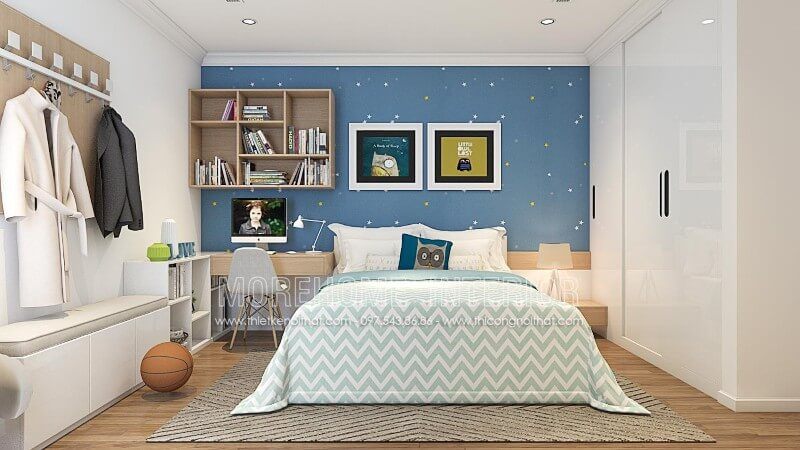 Morehome giới thiệu cho bạn mẫu giường ngủ gỗ công nghiệp đẹp cho phòng ngủ bé trai